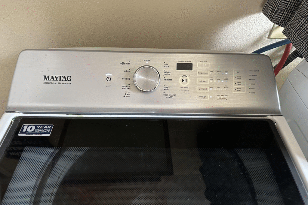 maytag washer reset