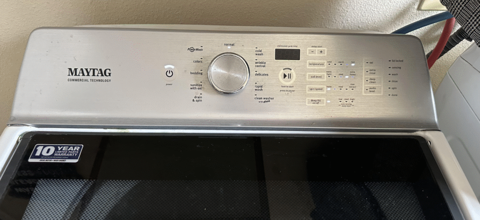 maytag washer reset